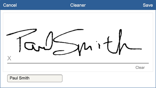 Cleaning Inspection Digital Signatures